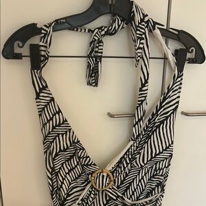 Black and White Halter Top